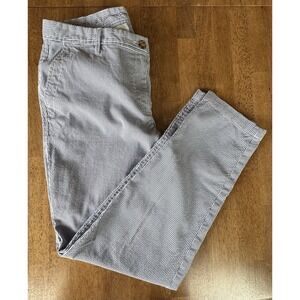 Talbots Girlfriend Chino Size 8 Blue & White Pin Striped Seersucker Pants